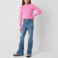 Vanilla Star Big Kid Girls High Rise Flare Leg Jean