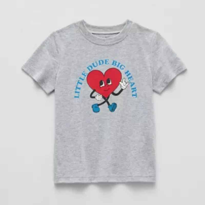 Okie Dokie Toddler & Little Boys Crew Neck Short Sleeve Regular Fit Graphic T-Shirt