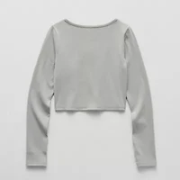Xersion Little & Big Kid Girls V Neck Long Sleeve Active T-Shirt