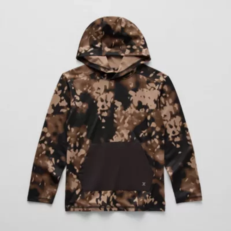 Xersion Little & Big Kid Boys Hooded Long Sleeve Active T-Shirt