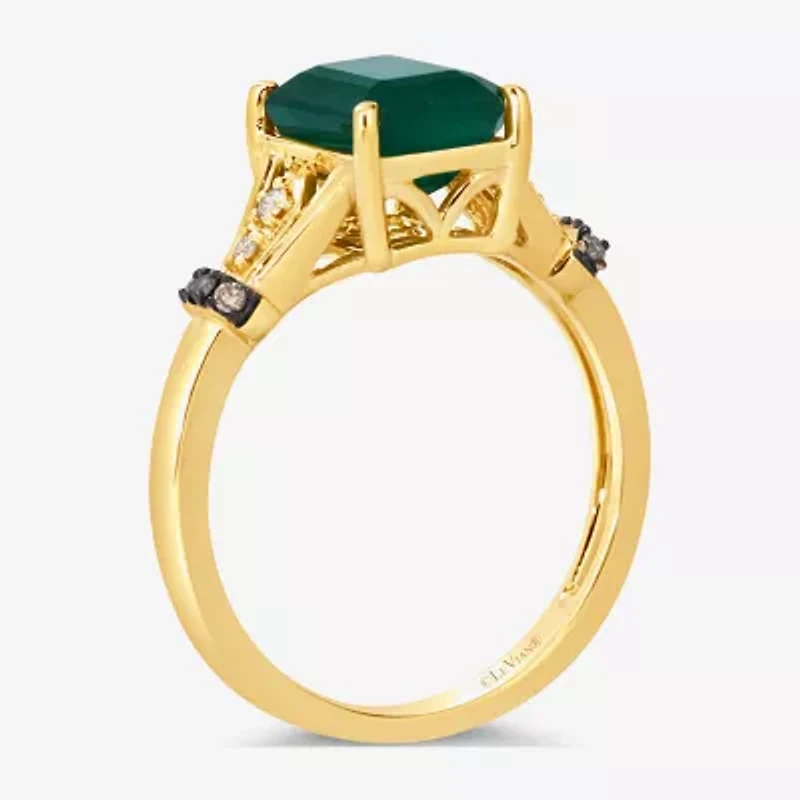 Le Vian® Ring featuring Costa Smeralda Emeralds™ Nude Diamonds™ , Chocolate Diamonds®  set in 14K Honey Gold™