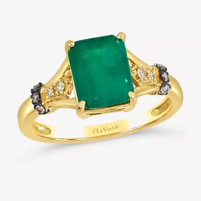Le Vian® Ring featuring Costa Smeralda Emeralds™ Nude Diamonds™ , Chocolate Diamonds®  set in 14K Honey Gold™