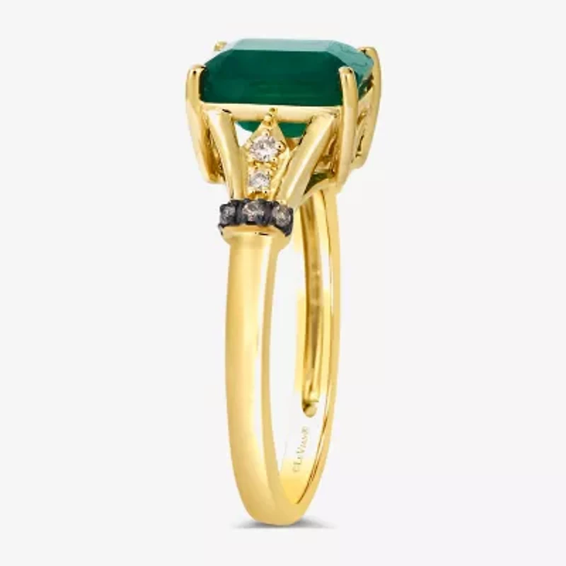 Le Vian® Ring featuring Costa Smeralda Emeralds™ Nude Diamonds™ , Chocolate Diamonds®  set in 14K Honey Gold™
