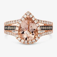 Le Vian® Ring featuring Peach Morganite™ Nude Diamonds™ Chocolate Diamonds® set in 14K Strawberry Gold®