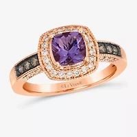 Le Vian® Ring featuring Sea Blue Aquamarine® Chocolate Diamonds® Nude Diamonds™ set 14K Vanilla Gold®