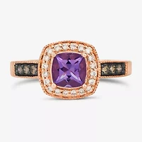 Le Vian® Ring featuring Sea Blue Aquamarine® Chocolate Diamonds® Nude Diamonds™ set 14K Vanilla Gold®