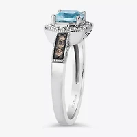 Le Vian® Ring featuring Sea Blue Aquamarine® Chocolate Diamonds® Nude Diamonds™ set 14K Vanilla Gold®