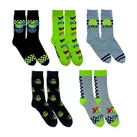 Mens 5 Pair Teenage Mutant Ninja Turtles Crew Socks
