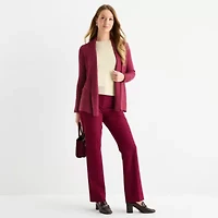 Liz Claiborne Womens Long Sleeve Open Front Tall Cardigan