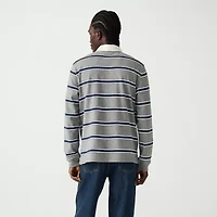 Levi's Mens Long Sleeve Relaxed Fit Point Collar Striped Rugby Shirt