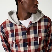 Levi's® Mens Hooded Long Sleeve Relaxed Fit Flannel Shirt