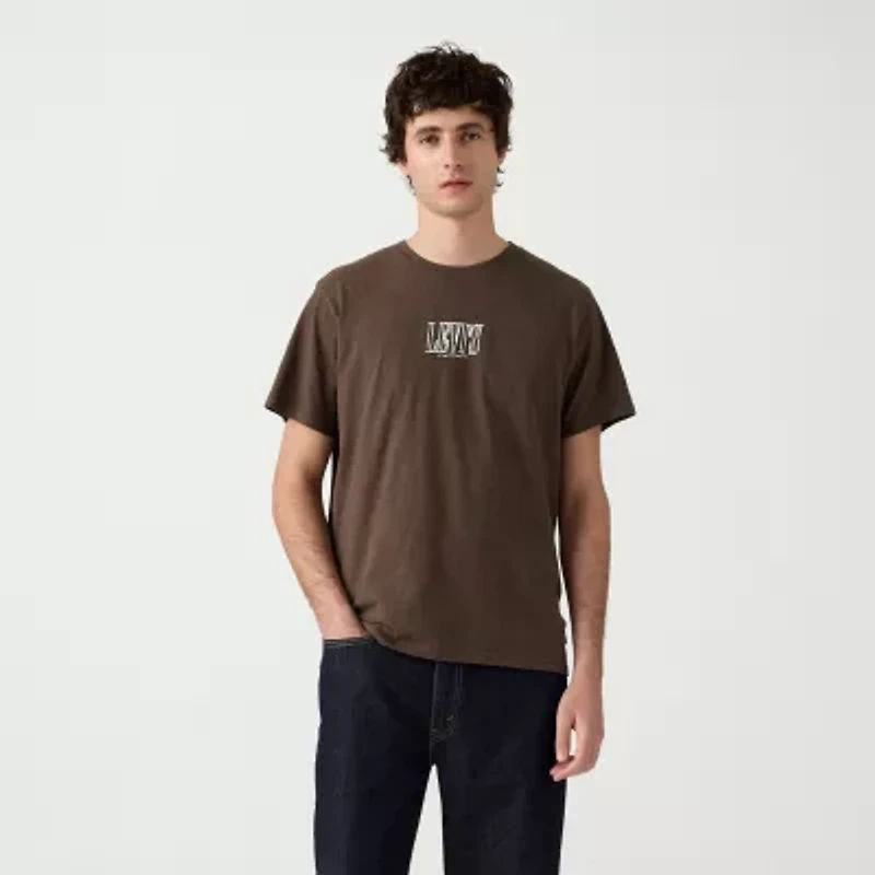 Levi's Mens Crew Neck Short Sleeve Relaxed Fit Graphic T-Shirt