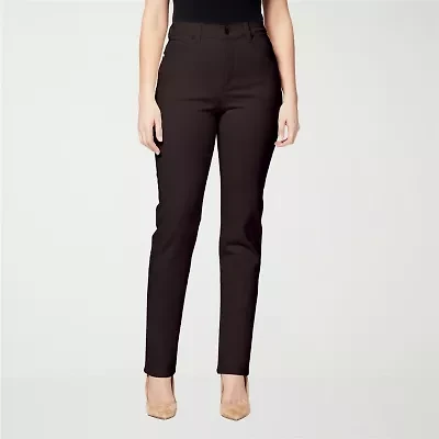 Gloria Vanderbilt Womens Petite High Rise Straight Corduroy Pant