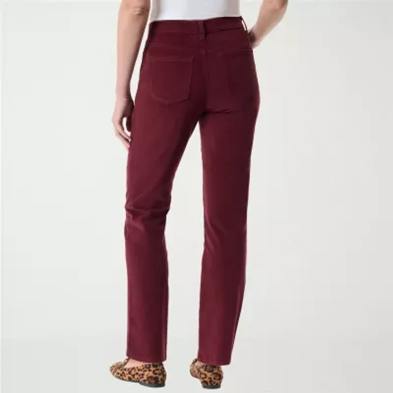 Gloria Vanderbilt Womens High Rise Straight Corduroy Pant Petite