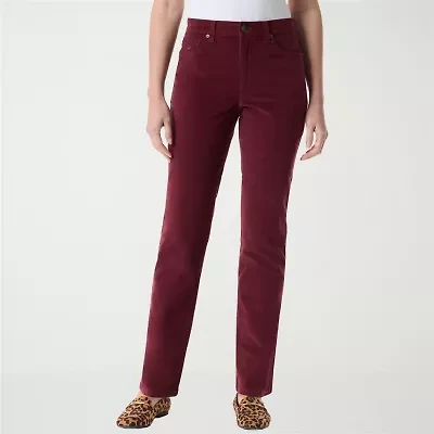 Gloria Vanderbilt Womens High Rise Straight Corduroy Pant Petite