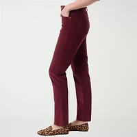 Gloria Vanderbilt Womens High Rise Straight Corduroy Pant Petite
