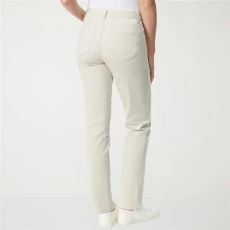 Gloria Vanderbilt Amanda Womens High Rise Stretch Fabric Slim Fit Tapered Leg Jean