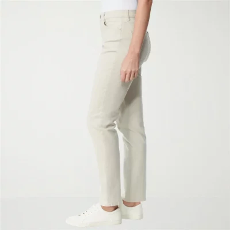 Gloria Vanderbilt Amanda Womens High Rise Stretch Fabric Slim Fit Tapered Leg Jean