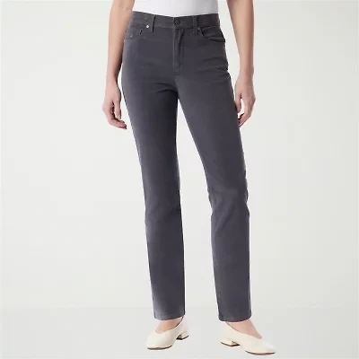 Gloria Vanderbilt Womens High Rise Straight Corduroy Pant