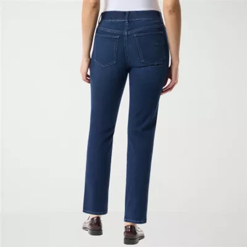 Gloria Vanderbilt Womens High Rise Straight Leg Jean