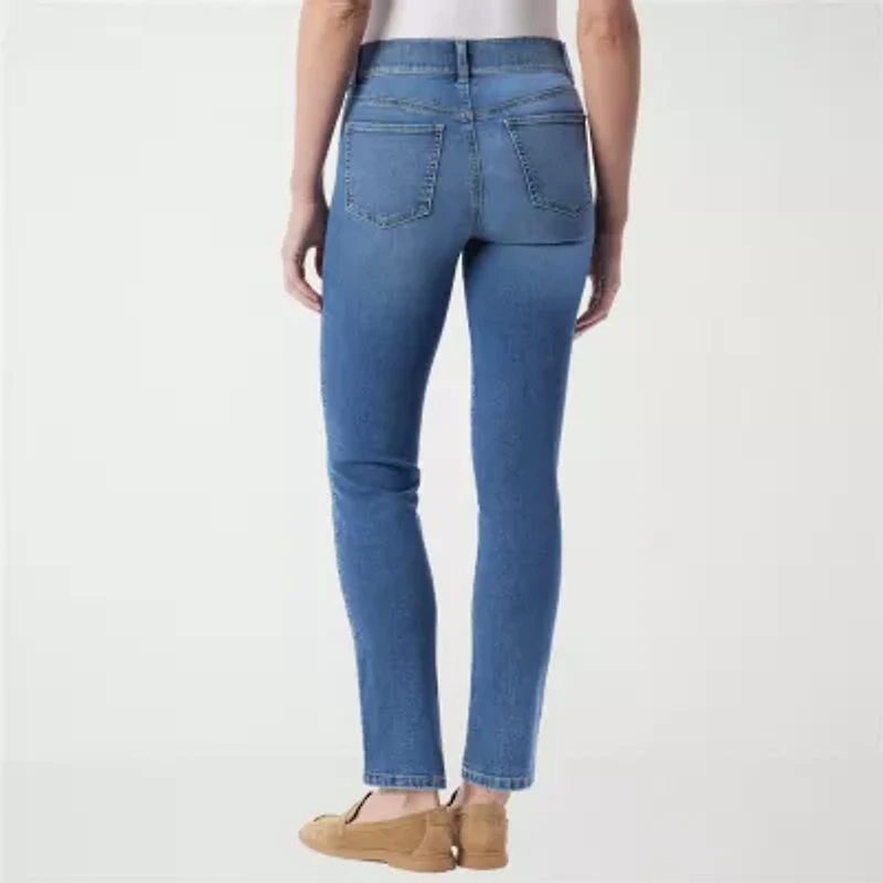 Gloria Vanderbilt Womens High Rise Straight Leg Jean