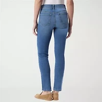 Gloria Vanderbilt Womens High Rise Straight Leg Jean