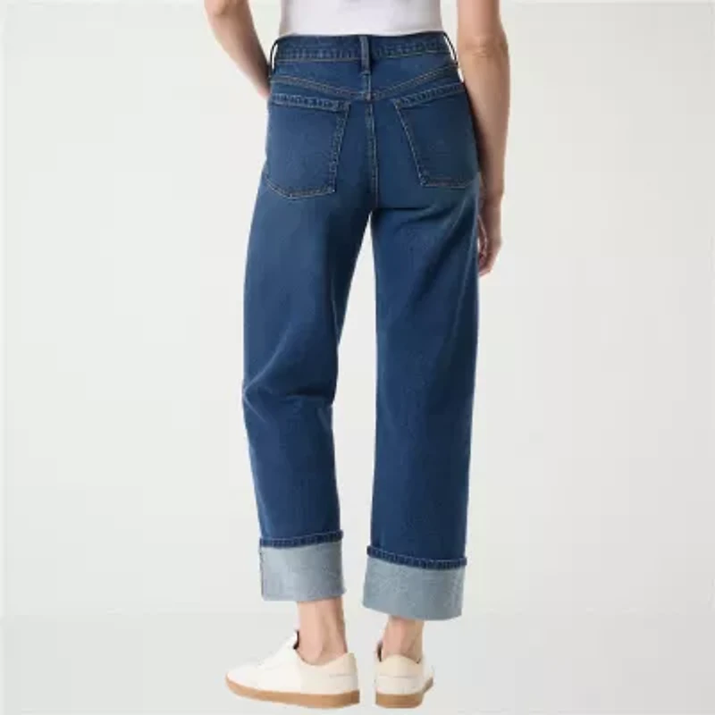 Gloria Vanderbilt No Womens Mid Rise Wide Leg Jean