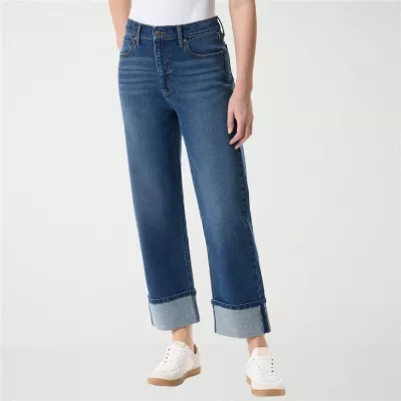 Gloria Vanderbilt No Womens Mid Rise Wide Leg Jean