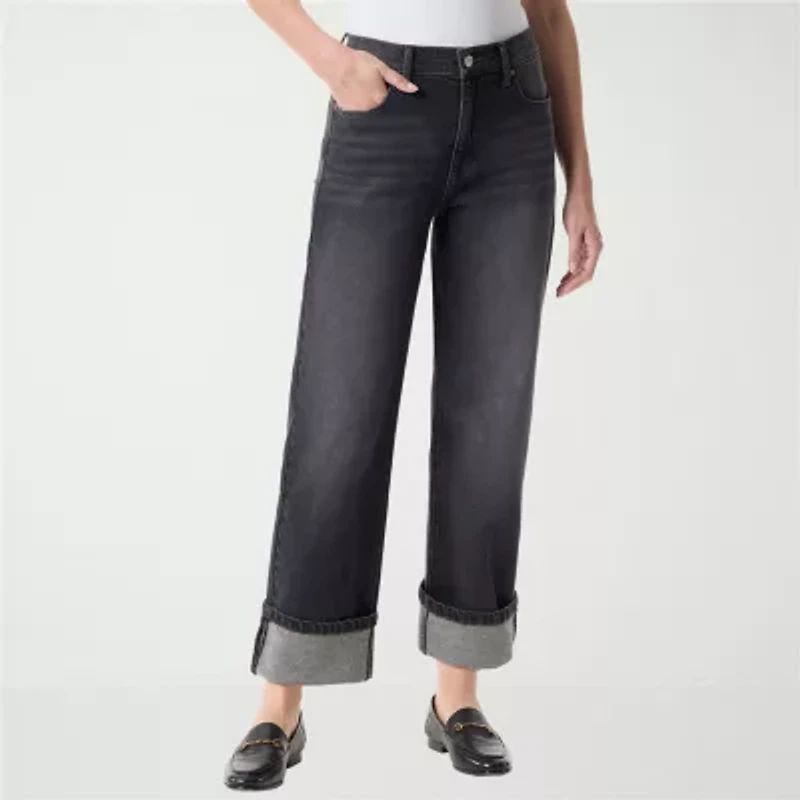 Gloria Vanderbilt No Womens Mid Rise Wide Leg Jean