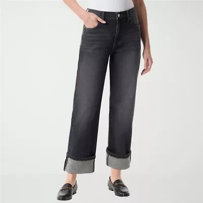 Gloria Vanderbilt No Womens Mid Rise Wide Leg Jean