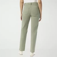 Gloria Vanderbilt Amanda Womens High Rise Stretch Fabric Straight Leg Regular Fit Jean