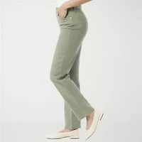 Gloria Vanderbilt Amanda Womens High Rise Stretch Fabric Straight Leg Regular Fit Jean