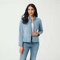 Gloria Vanderbilt Womens Denim Lightweight Jacket
