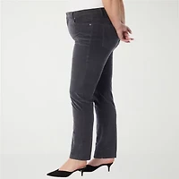 Gloria Vanderbilt Womens High Rise Straight Corduroy Pant Plus