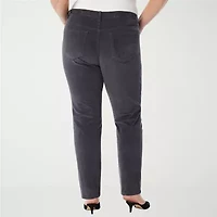 Gloria Vanderbilt Womens High Rise Straight Corduroy Pant Plus