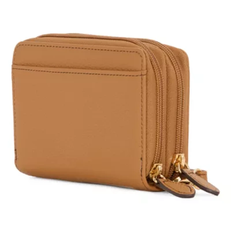 Liz Claiborne Double Womens Zip Around Wallet