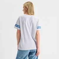 New World Game Day Boyfriend Tee Womens Crew Neck Short Sleeve Juniors Graphic T-Shirt