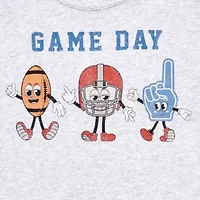 New World Game Day Boyfriend Tee Womens Crew Neck Short Sleeve Juniors Graphic T-Shirt