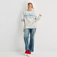 New World Weekend Football Club Crew Sweatshirt Womens Neck Long Sleeve Juniors