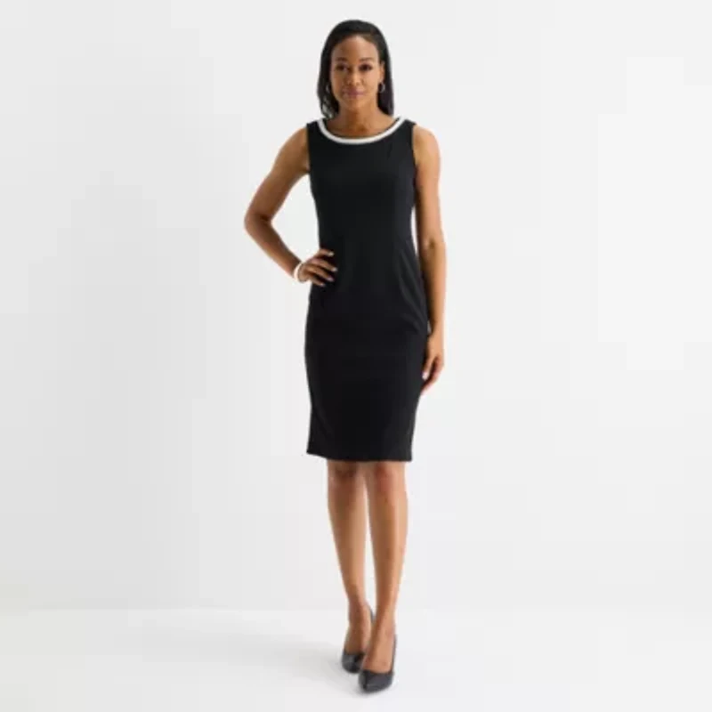 Maya Brooke Womens Plaid Jacket Dress