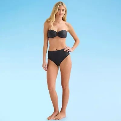 Mynah Womens Adjustable Straps Bandeau Bikini Swimsuit Top