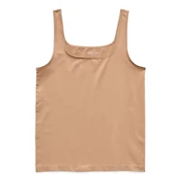 Ambrielle Seamless Womens Square Neck Average + Full Figure Tank
