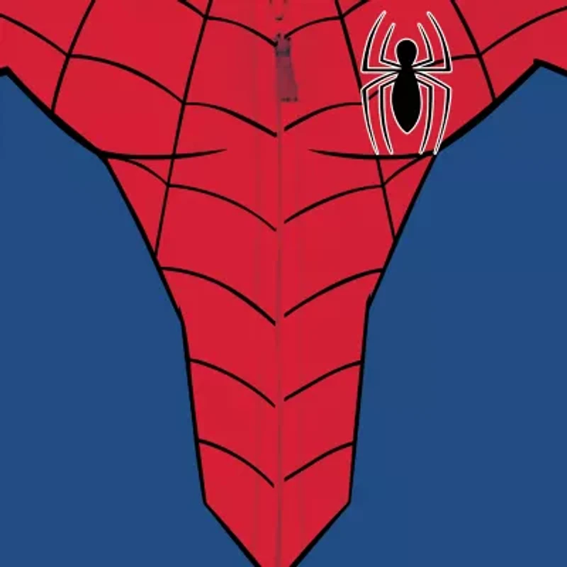 Disney Collection Little & Big Kid Boys Long Sleeve Embroidered Spiderman Fleece Zipper Hoodie