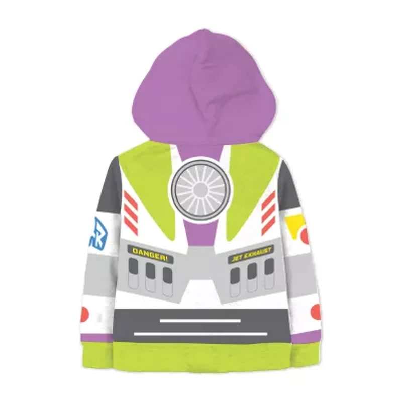 Disney Collection Little & Big Kid Boys Long Sleeve Buzz Lightyear Fleece Zipper Hoodie