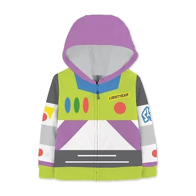 Disney Collection Little & Big Kid Boys Long Sleeve Buzz Lightyear Fleece Zipper Hoodie
