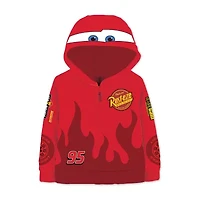 Disney Collection Little & Big Kid Boys Long Sleeve Embroidered Cars Fleece Zipper Hoodie