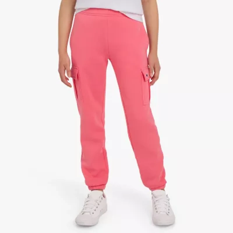 Champion Big Kid Girls Mid Rise Cuffed Active Fleece Cargo Pant