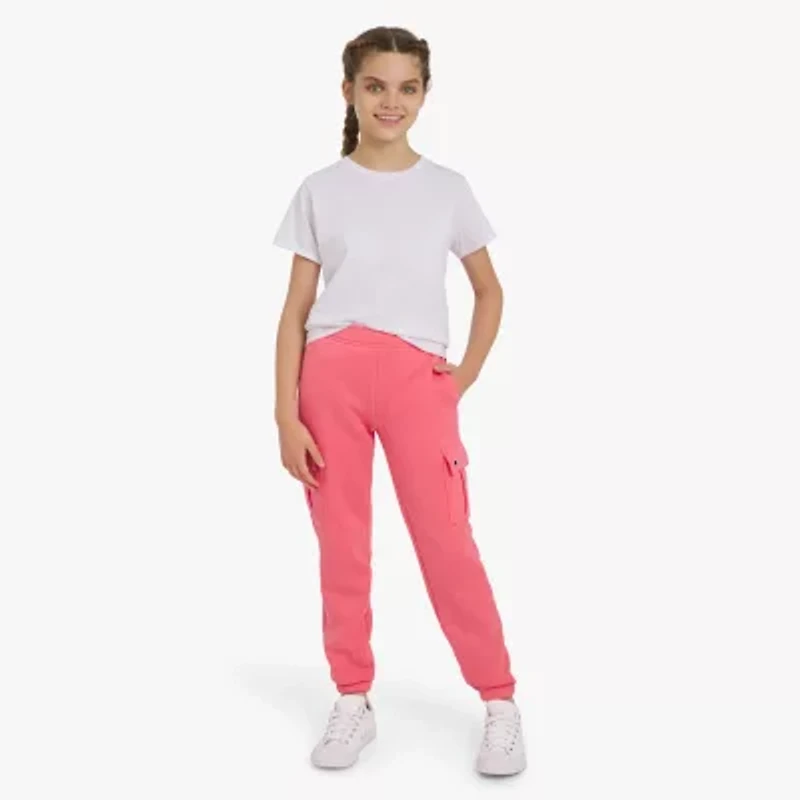 Champion Big Kid Girls Mid Rise Cuffed Active Fleece Cargo Pant