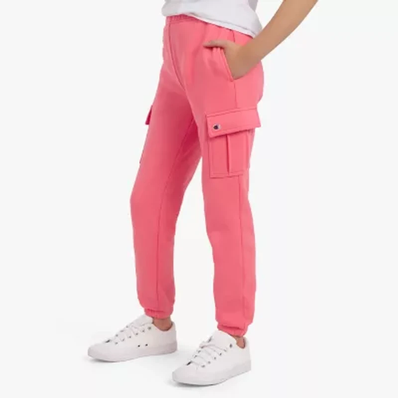 Champion Big Kid Girls Mid Rise Cuffed Active Fleece Cargo Pant