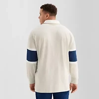 Arizona Mens Big and Tall Long Sleeve Rugby Polo